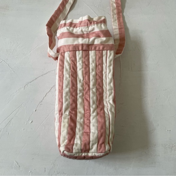 Handmade Quilt Tumbler Carry Case Tumbler Bottle Sling Bag Pink White - Picture 10 of 11